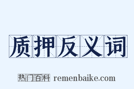 质押反义词是什么意思的图片
